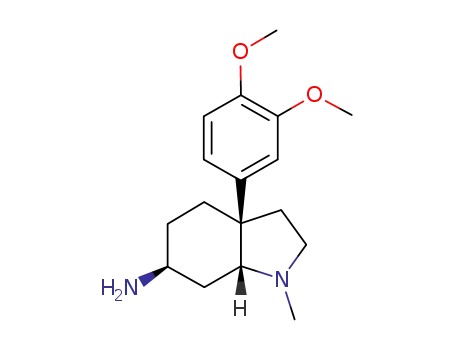 Molecular Structure of 853761-21-4 ((3aR,6S,7aR)-3a-(3,4-dimethoxyphenyl)-1-methyloctahydro-1H-indol-6-amine)