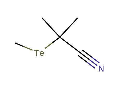 Molecular Structure of 582319-76-4 (Propanenitrile, 2-methyl-2-(methyltelluro)-)