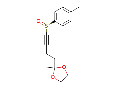 Molecular Structure of 151670-66-5 (2-Methyl-2-[4-((S)-toluene-4-sulfinyl)-but-3-ynyl]-[1,3]dioxolane)