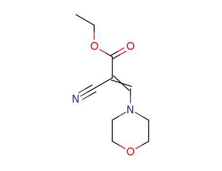 Molecular Structure of 6630-64-4 (2-Cyano-3-(4-morpholinyl)-2-propenoic acid ethyl ester)