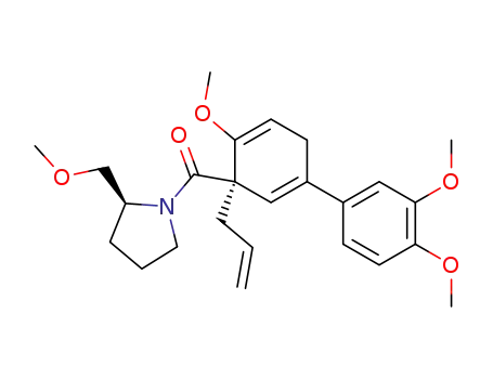 Molecular Structure of 911847-24-0 (((R)-1-allyl-5-(3,4-dimethoxyphenyl)-2-methoxycyclohexa-2,5-dienyl)((S)-2-(methoxymethyl)pyrrolidin-1-yl)methanone)