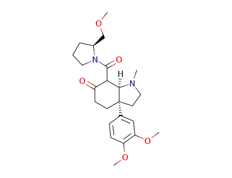 Molecular Structure of 911847-32-0 ((3aR,7aR)-3a-(3,4-dimethoxyphenyl)-7-((S)-2-(methoxymethyl)pyrrolidin-1-carbonyl)-1-methylhexahydro-1H-indol-6(2H)-one)