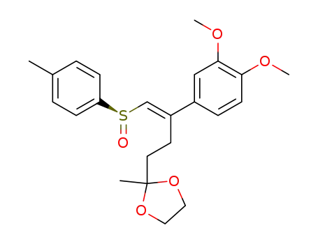 Molecular Structure of 151670-58-5 (2-[(E)-3-(3,4-Dimethoxy-phenyl)-4-((R)-toluene-4-sulfinyl)-but-3-enyl]-2-methyl-[1,3]dioxolane)