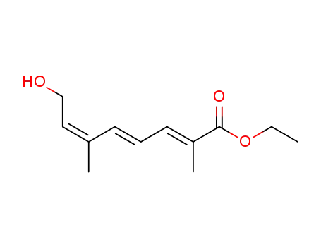 Molecular Structure of 181053-78-1 (ethyl (2E,4E,6Z)-8-hydroxy-2,6-dimethylocta-2,4,6-trienoate)
