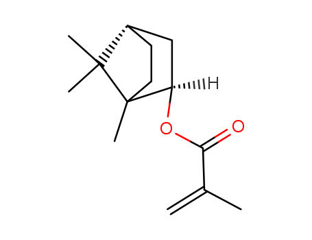 7534-94-3,Isobornyl methacrylate,2-Propenoicacid, 2-methyl-, 1,7,7-trimethylbicyclo[2.2.1]hept-2-yl ester, exo-;Methacrylic acid, isobornyl ester (6CI,7CI,8CI);Acryester IBX;Ageflex IBOMA;IBXMA;Isoborneol methacrylate;Light Ester IB-X;NKEster IB;SR 423;SR 423A;Sipomer IBOMA;