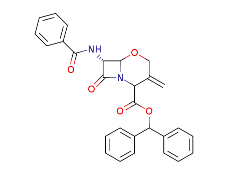 5-Oxa-1-azabicyclo[4.2.0]octane-2-carboxylic acid,
7-(benzoylamino)-3-methylene-8-oxo-, diphenylmethyl ester