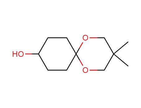 Molecular Structure of 69825-15-6 (3,3-dimethyl-1,5-dioxaspiro<5.5>undecan-9-ol)