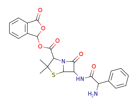 4-Thia-1-azabicyclo[3.2.0]heptane-2-carboxylicacid, 6-[[(2R)-2-amino-2-phenylacetyl]amino]-3,3-dimethyl-7-oxo-,1,3-dihydro-3-oxo-1-isobenzofuranyl ester, (2S,5R,6R)-