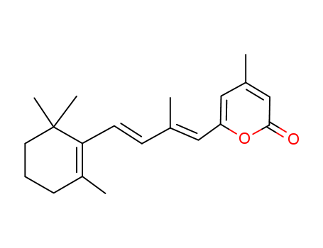 17218-99-4,4-methyl-6-[2-methyl-4-(2,6,6-trimethylcyclohex-1-en-1-yl)buta-1,3-dien-1-yl]-2H-pyran-2-one,2H-Pyran-2-one,4-methyl-6-[2-methyl-4-(2,6,6-trimethyl-1-cyclohexen-1-yl)-1,3-butadienyl]-(8CI); NSC 357743