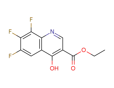Molecular Structure of 80104-36-5 (6,7,8-Trifluoro-4-hydroxyquinoline-3-carboxylic acid ethyl ester)