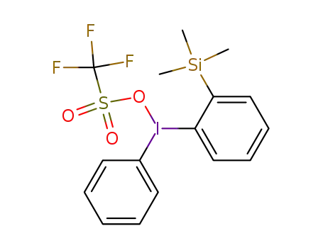 Molecular Structure of 1026360-69-9 ((Phenyl)<o-(trimethylsilyl)phenyl> iodonium triflate)