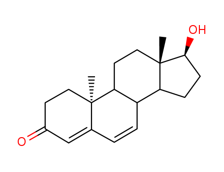 2484-30-2,(17beta)-hydroxyandrosta-4,6-dien-3-one,Androsta-4,6-dien-3-one,17b-hydroxy- (6CI,7CI,8CI); 17b-Hydroxy-D4,6-androstadien-3-one; 17b-Hydroxyandrost-4,6-dien-3-one;17b-Hydroxyandrost-4,6-diene-3-one;17b-Hydroxyandrosta-4,6-dien-3-one;4,6-Androstadiene-17b-ol-3-one; 6,7-Dehydrotestosterone; 6-Dehydrotestosterone;Androst-4,6-dien-17b-ol-3-one; Androsta-4,6-dien-17b-ol-3-one; NSC 75560; D4,6-Androstadien-3-one-17b-ol; D6-Testosterone