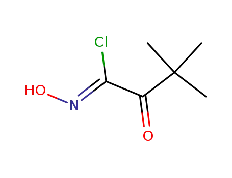 Molecular Structure of 96759-10-3 ((1Z)-N-hydroxy-3,3-dimethyl-2-oxobutanimidoyl chloride)