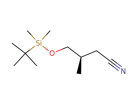 Molecular Structure of 172668-98-3 ((3R)-4-(tert-butyldimethylsilanyloxy)-3-methylbutyronitrile)
