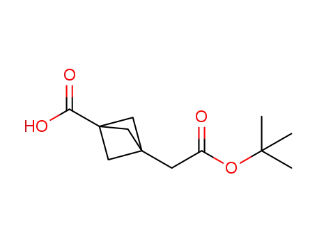 Molecular Structure of 1113001-76-5 (3-(2-(tert-Butoxy)-2-oxoethyl)bicyclo[1.1.1]pentane-1-carboxylicacid)