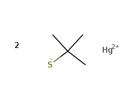 Molecular Structure of 3374-16-1 (mercury bis(2-methylpropane-2-thiolate))