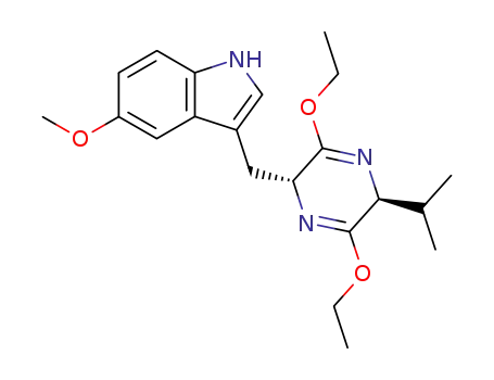 1H-Indole,
3-[[(2R,5S)-3,6-diethoxy-2,5-dihydro-5-(1-methylethyl)pyrazinyl]methyl]-
5-methoxy-
