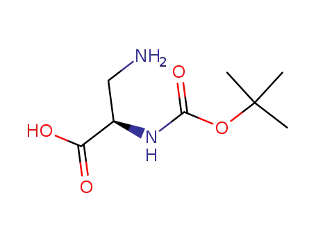 Molecular Structure of 73259-81-1 (N-alpha-L-(Butoxycarbonyl)-2,3-diaminopropionic acid)