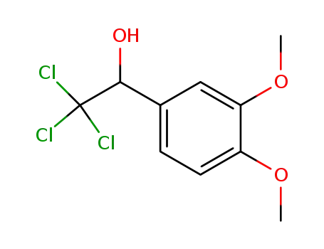 Molecular Structure of 64834-75-9 (Benzenemethanol, 3,4-dimethoxy-a-(trichloromethyl)-)