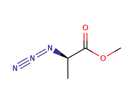 Molecular Structure of 124790-72-3 (Propanoic acid, 2-azido-, methyl ester, (R)-)