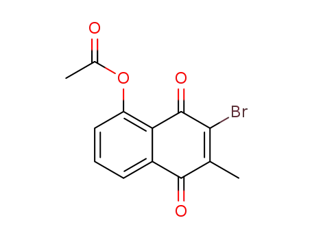Molecular Structure of 101927-36-0 (5-acetyloxy-3-bromo-2-methyl-1,4-naphthoquinone)