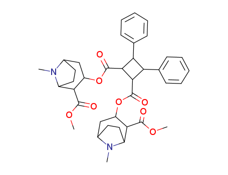 113350-57-5,μ-Truxilline,1,2-Cyclobutanedicarboxylic acid, 3,4-diphenyl-, bis[(1R,2R,3S,5S)-2-(methoxycarbonyl)-8-methyl-8-azabicyclo[3.2.1]oct-3-yl] ester, (1R,2R,3R,4R)- (9CI)