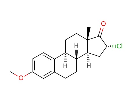 Molecular Structure of 4091-75-2 (16-alpha-chloro-3-methoxyoestra-1,3,5(10)-trien-17-one)