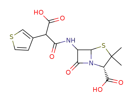 Molecular Structure of 34787-01-4 (Ticarcillin)
