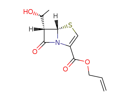 Molecular Structure of 158250-71-6 (4-Thia-1-azabicyclo[3.2.0]hept-2-ene-2-carboxylicacid, 6-[(1R)-1-hydroxyethyl]-7-oxo-, 2-propen-1-yl ester, (5S,6S)-)