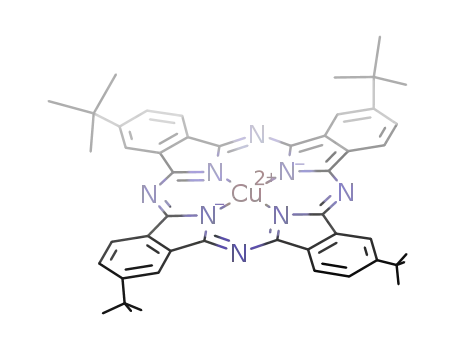 Molecular Structure of 39001-64-4 (4,4',4'',4'''-TETRA-TERT-BUTYLPHTHALOCYANINE COPPER)