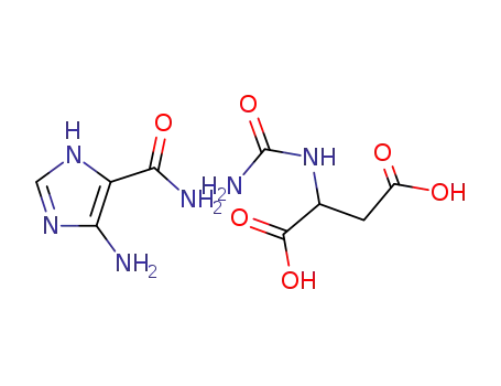 Molecular Structure of 34879-33-9 (N-Carbamoyl-DL-aspartic acid, compound with 5-amino-1H-imidazole-4-carboxamide (1:1))