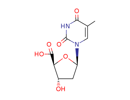 b-D-erythro-Pentofuranuronic acid,1,2-dideoxy-1-(3,4-dihydro-5-methyl-2,4-dioxo-1(2H)-pyrimidinyl)- cas  3544-99-8