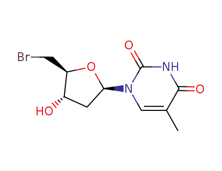 Molecular Structure of 25905-51-5 (5’-bromo-5’-deoxythymidine)