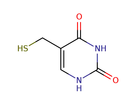Molecular Structure of 4874-36-6 (5-MERCAPTOMETHYLURACIL)