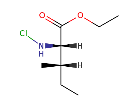 Molecular Structure of 77120-55-9 (N-chloro-(2S,3S)-amino-3-methyl-pentanoic acid ethyl ester)