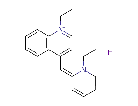 Molecular Structure of 84255-08-3 (1-ethyl-4-[(1-ethyl-2(1H)-pyridylidene)methyl]quinolinium iodide)