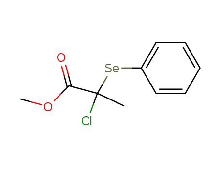 Molecular Structure of 65275-68-5 (Propanoic acid, 2-chloro-2-(phenylseleno)-, methyl ester)