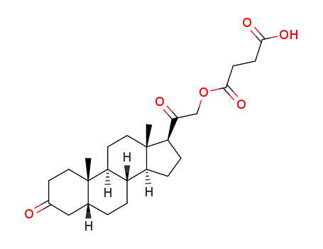Molecular Structure of 80-96-6 (21-hydroxy-5beta-pregnane-3,20-dione 21-(hydrogen succinate))