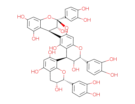 6,14-Methano-10H,14H-[1]benzopyrano[7,6-d][1,3]benzodioxocin-1,3,11,13,15-pentol,6,10-bis(3,4-dihydroxyphenyl)-12-[(2R,3R)-2-(3,4-dihydroxyphenyl)-3,4-dihydro-3,5,7-trihydroxy-2H-1-benzopyran-8-yl]-11,12-dihydro-,(6S,10S,11S,12S,14R,15R)- (9CI)