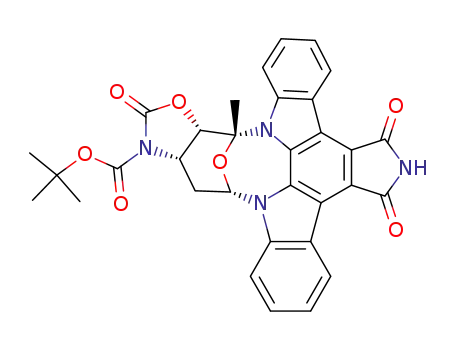 3'-O,4'-N-carbonyl-3'-O-desmethyl-4'-N-desmethyl-ent-7-oxo-4'-N-(tert-butyloxycarbonyl)staurosporine