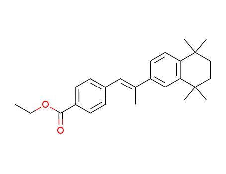 Molecular Structure of 71441-09-3 (ethyl-p-((E)-2-(5,6,7,8-tetrahydro-5,5,8,8-tetramethyl-2-naphthyl)-1-propenyl)benzoic acid)