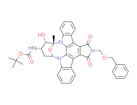 6-N-<(benzyloxy)methyl>-3'-O-desmethyl-4'-N-desmethyl-ent-7-oxo-4'-N-(tert-butyloxycarbonyl)staurosporine
