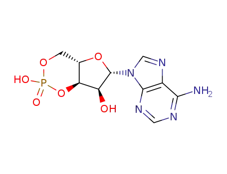 Molecular Structure of 24493-93-4 (9H-Purin-6-amine,9-(3,5-O-phosphinico-b-D-xylofuranosyl)- (9CI))