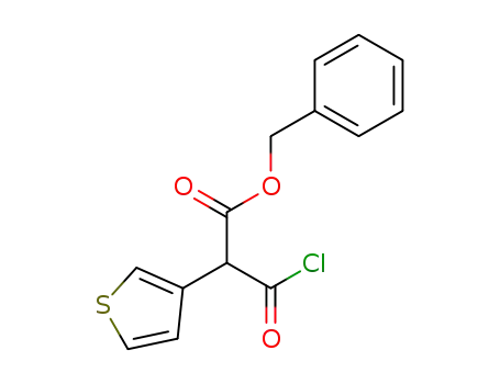 Molecular Structure of 50893-38-4 (3-Thiopheneacetic acid, a-(chlorocarbonyl)-, phenylmethyl ester)