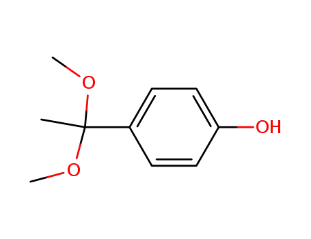 Molecular Structure of 159684-77-2 (Phenol, 4-(1,1-dimethoxyethyl)-)