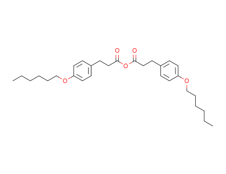 94135-92-9,3-[p-(hexyloxy)phenyl]propionic anhydride,Benzenepropanoicacid, 4-(hexyloxy)-, anhydride (9CI); Hydrocinnamic acid, p-(hexyloxy)-,anhydride (7CI)