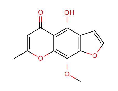 Molecular Structure of 478-42-2 (7-Methyl-4-hydroxy-9-methoxy-5H-furo[3,2-g][1]benzopyran-5-one)