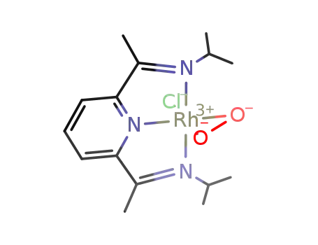 Molecular Structure of 187034-69-1 ([RhCl(O<sub>2</sub>)(2,6-(C(Me)=NiPr)2C<sub>5</sub>H<sub>3</sub>N)])