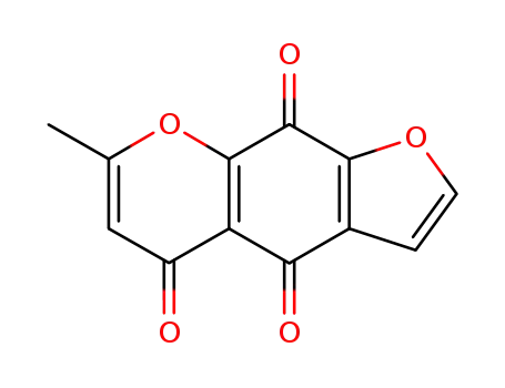 Molecular Structure of 481-71-0 (7-methyl-4H-furo[3,2-g]chromene-4,5,9-trione)