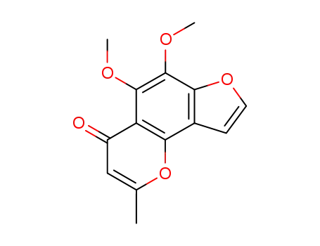 Molecular Structure of 478-00-2 (4H-Furo[2,3-h]-1-benzopyran-4-one,5,6- dimethoxy-2-methyl- )